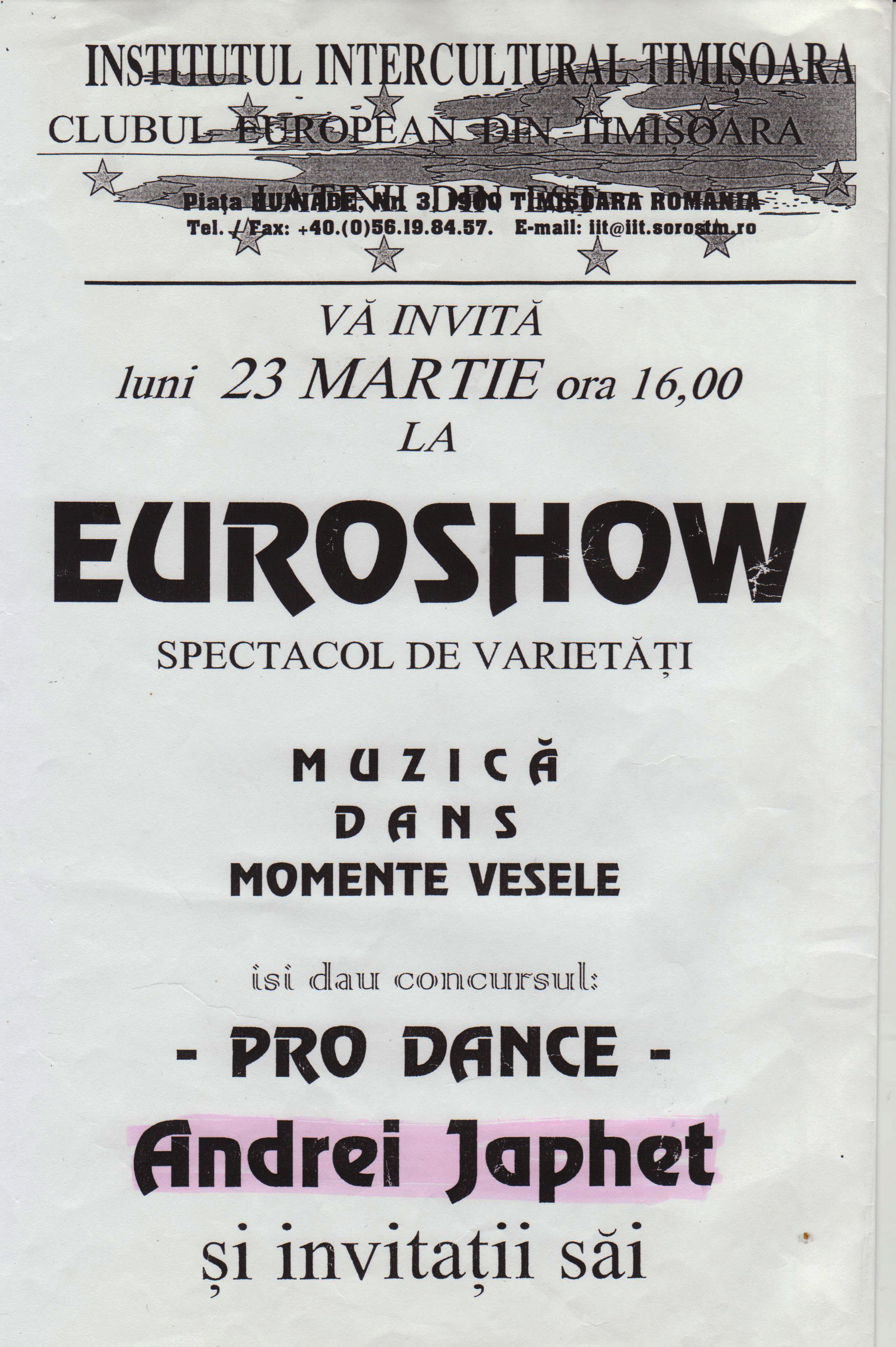 Material de presă — Membra a Asociatiei Culturale - in Belgia - deschiderea concertului Elenei Gheorghe. Inca doua materiale de cand aceeasi Cecilia Novaconi, a luat 2 premii la Mamaia Copiilor.