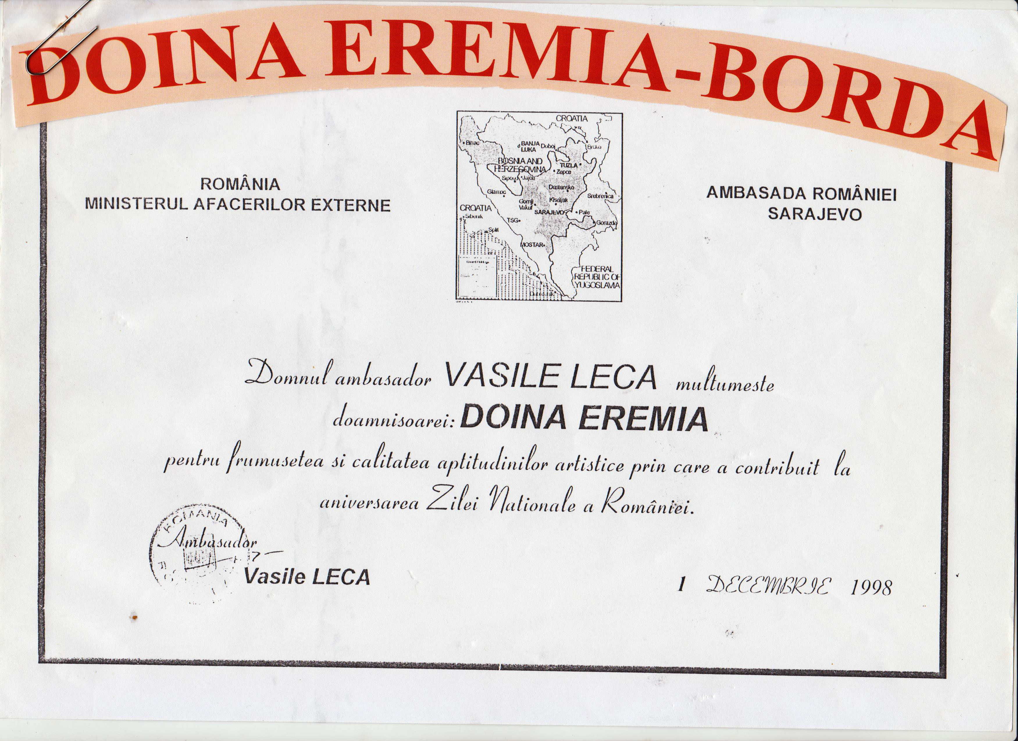 Material de presă — In prezent este absolventa a Facultatii de Muzica si plecata definitiv in Germania - Viorica Sandulean - pe inregistrari canta atat muzica utilizare cat si cantece populare.